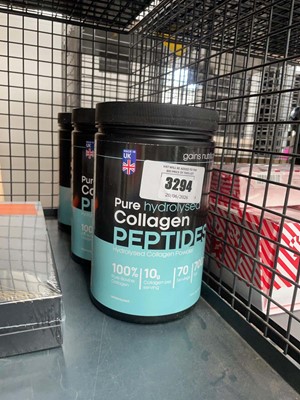 Lot 3294 - 3 tubs of pure collagen