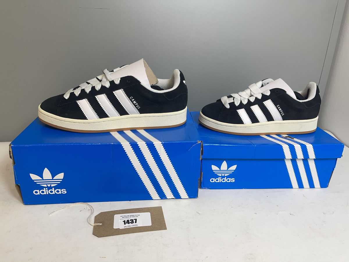 Lot 2x Boxed pairs of Adidas campus 00s trainers...