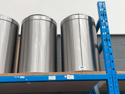 Lot 3344 - 2 stainless steel motion sensor bins