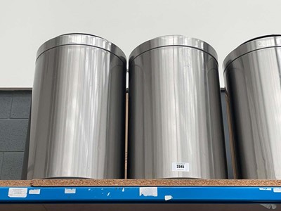 Lot 3345 - 2 stainless steel motion sensor bins