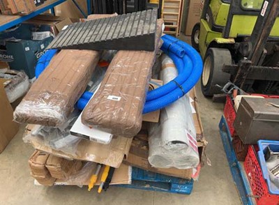 Lot 4368 - Pallet of items including tubing, piping and...
