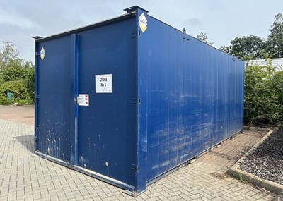 Lot 4016 - Alsim 20ft steel storage container with pair...