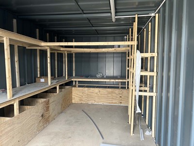 Lot 4016 - Alsim 20ft steel storage container with pair...