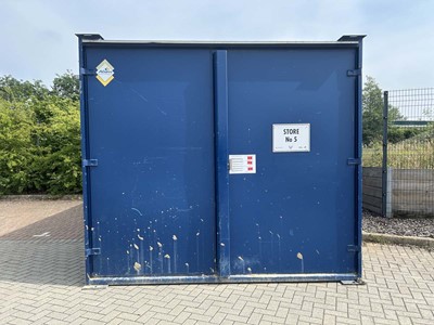 Lot 4016 - Alsim 20ft steel storage container with pair...