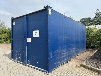 Lot 4016 - Alsim 20ft steel storage container with pair...