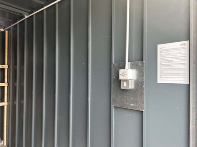 Lot 4016 - Alsim 20ft steel storage container with pair...