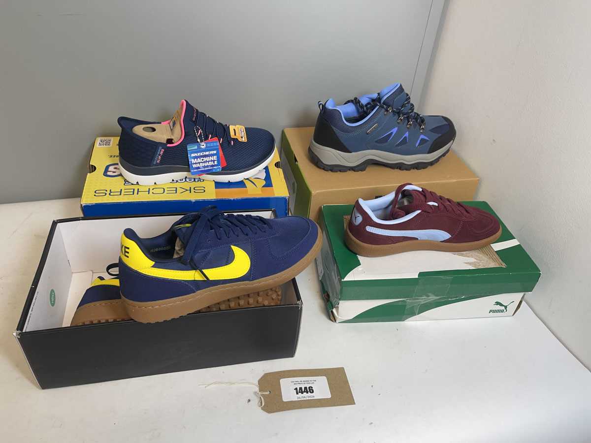 Lot 4x Boxed pairs of trainers to include Nike UK7,...