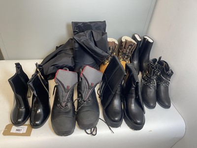 Lot 7x Pairs of boots to include Timberland,...