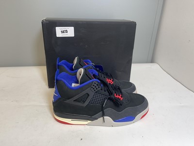 Lot Nike UK10 air jordan 4 retro trainers in black...