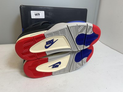 Lot Nike UK10 air jordan 4 retro trainers in black...