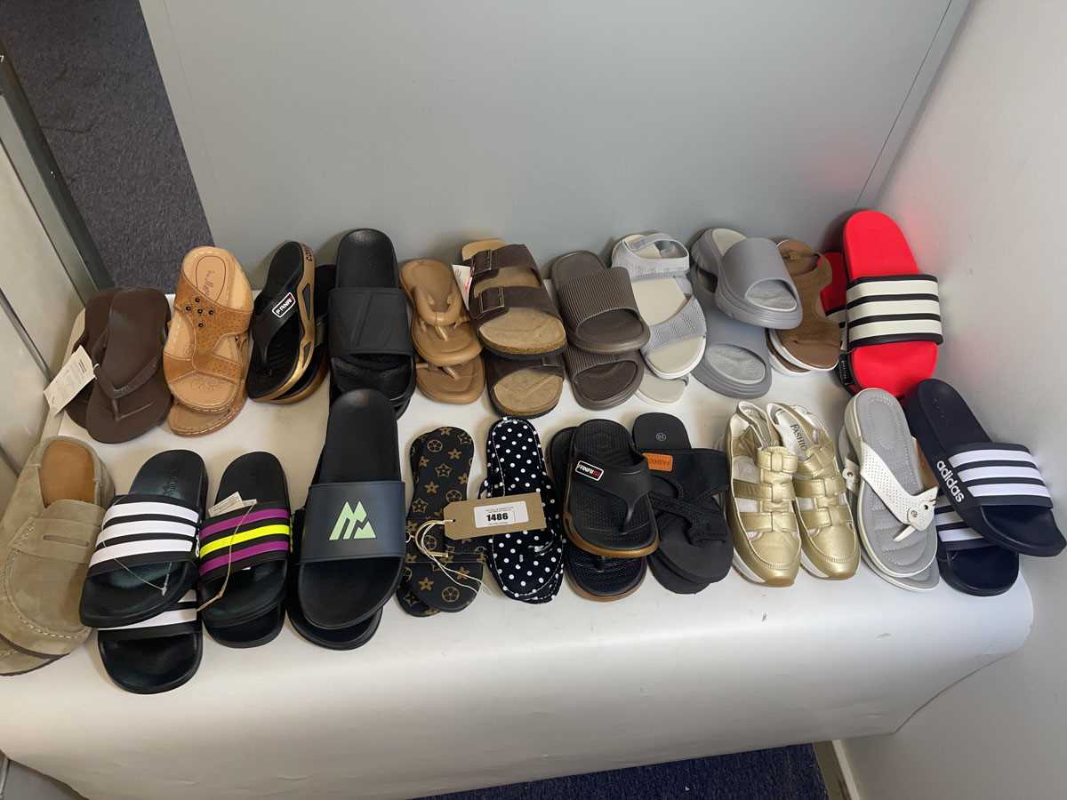 Lot 22x Pairs of sandals to include Adidas, ASOS,...