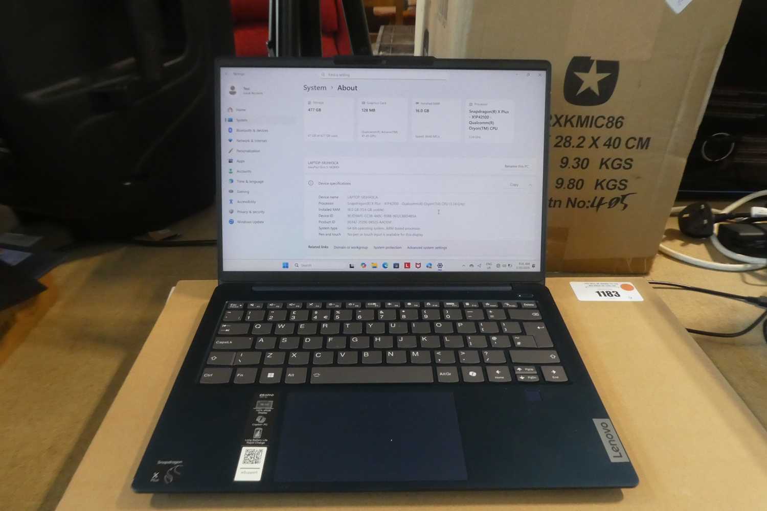 Lot 1183 - Lenovo IdeaPad Slim 5 14Q8X9 laptop,...
