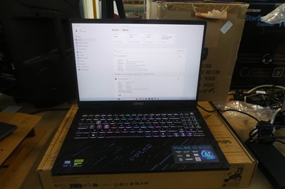 Lot 1184 - MSI Pulse 16 AI C1VGKG gaming laptop, Intel...