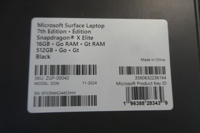 Lot 1185 - Microsoft Surface Laptop 13.8", 7th Edition,...