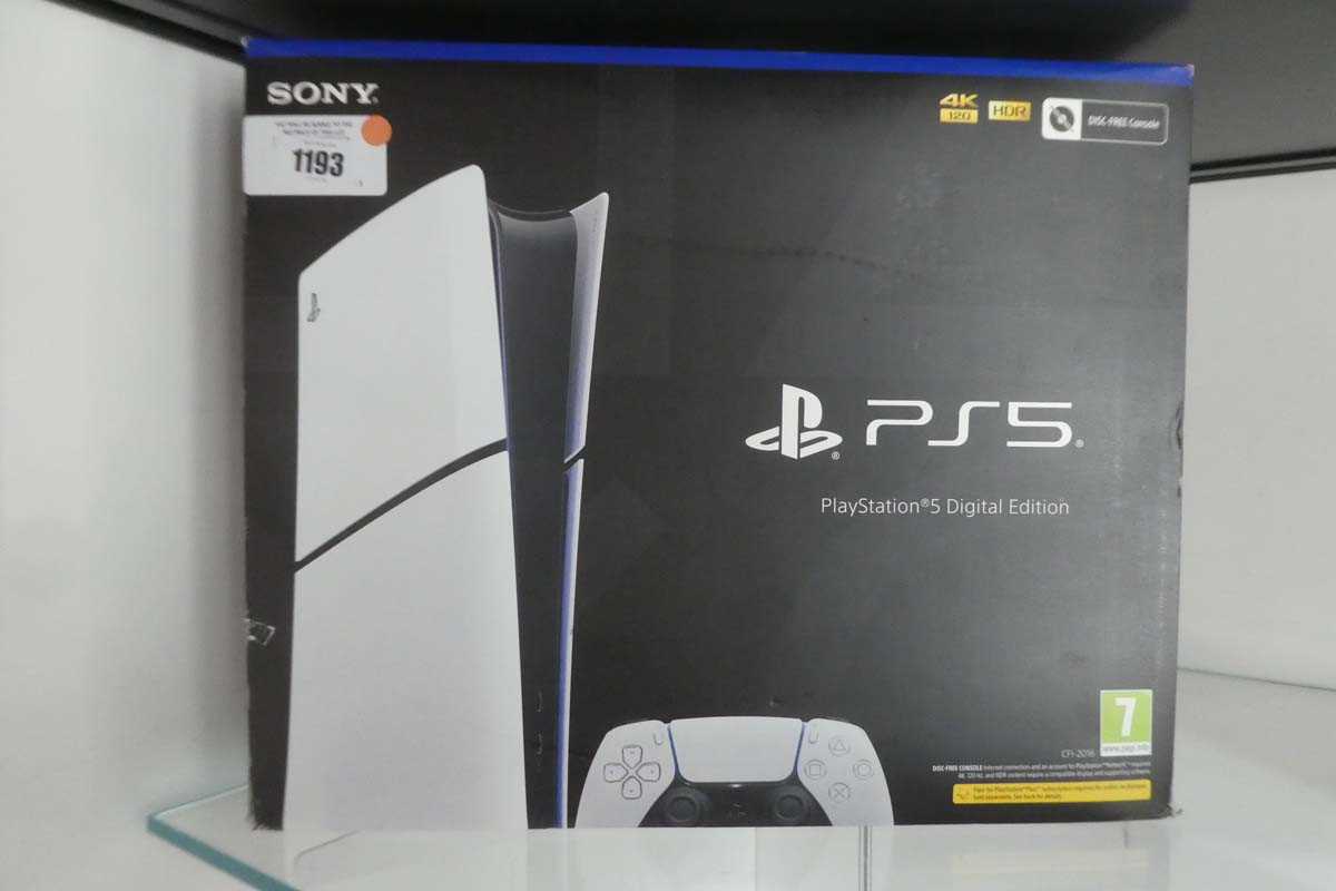 Lot 1193 - SONY PlayStation 5 Digital Edition, boxed with...