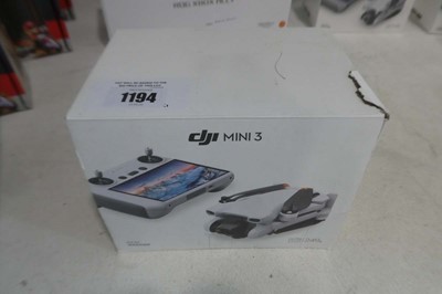 Lot 1194 - DJI Mini 3 drone, boxed