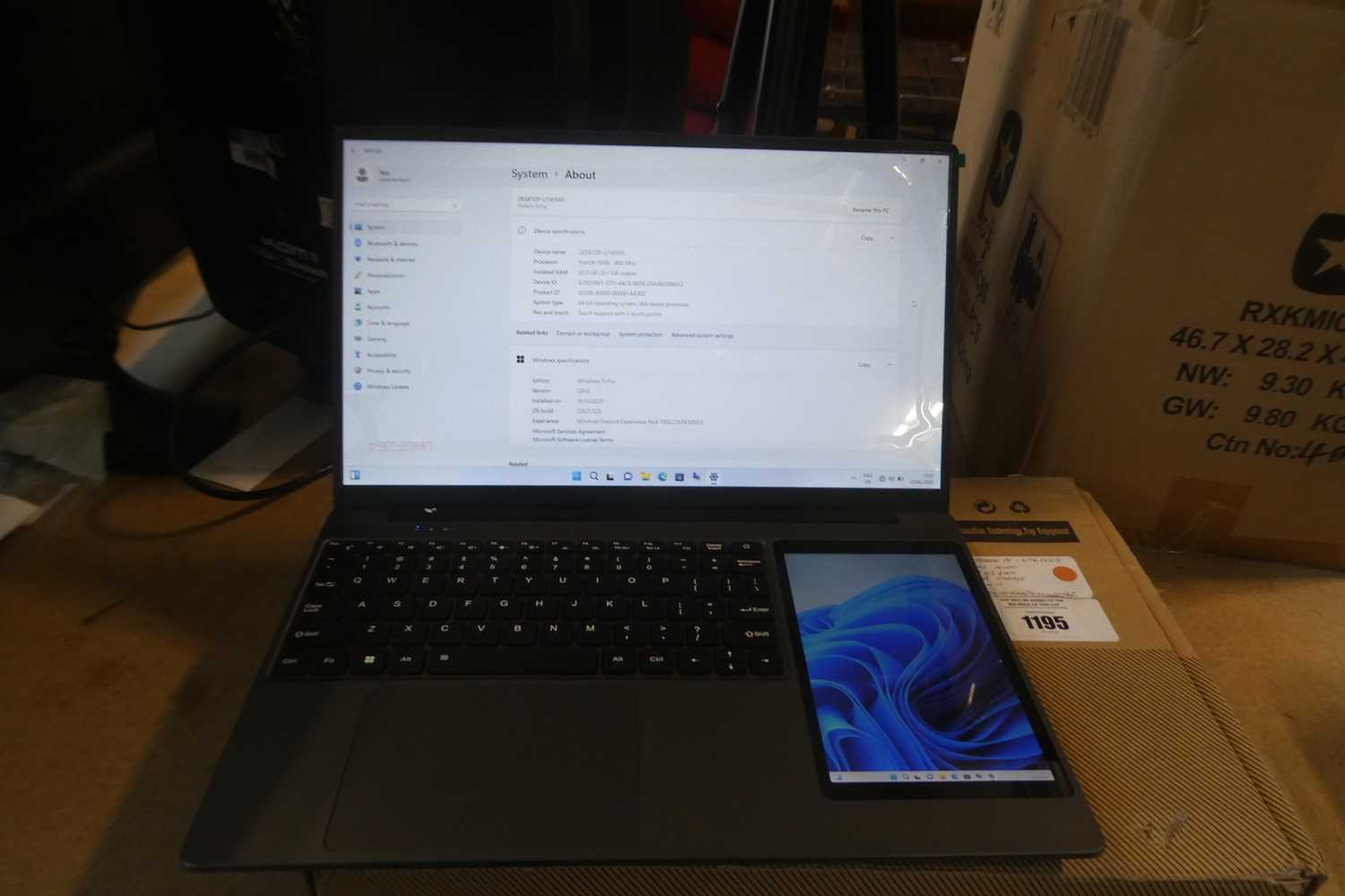 Lot 1195 - NoteBook PC UT4FE65, Intel N100, 2TB SSD, 32GB...