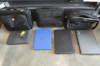 Lot 1206 - 4x laptops including an HP 14-bw020na with PSU...