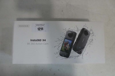 Lot 1211 - Insta360 X4 8K 360 Action Cam, boxed with 1x...