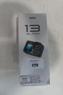 Lot 1219 - GoPro 13 Black action cam, boxed with case 2x...
