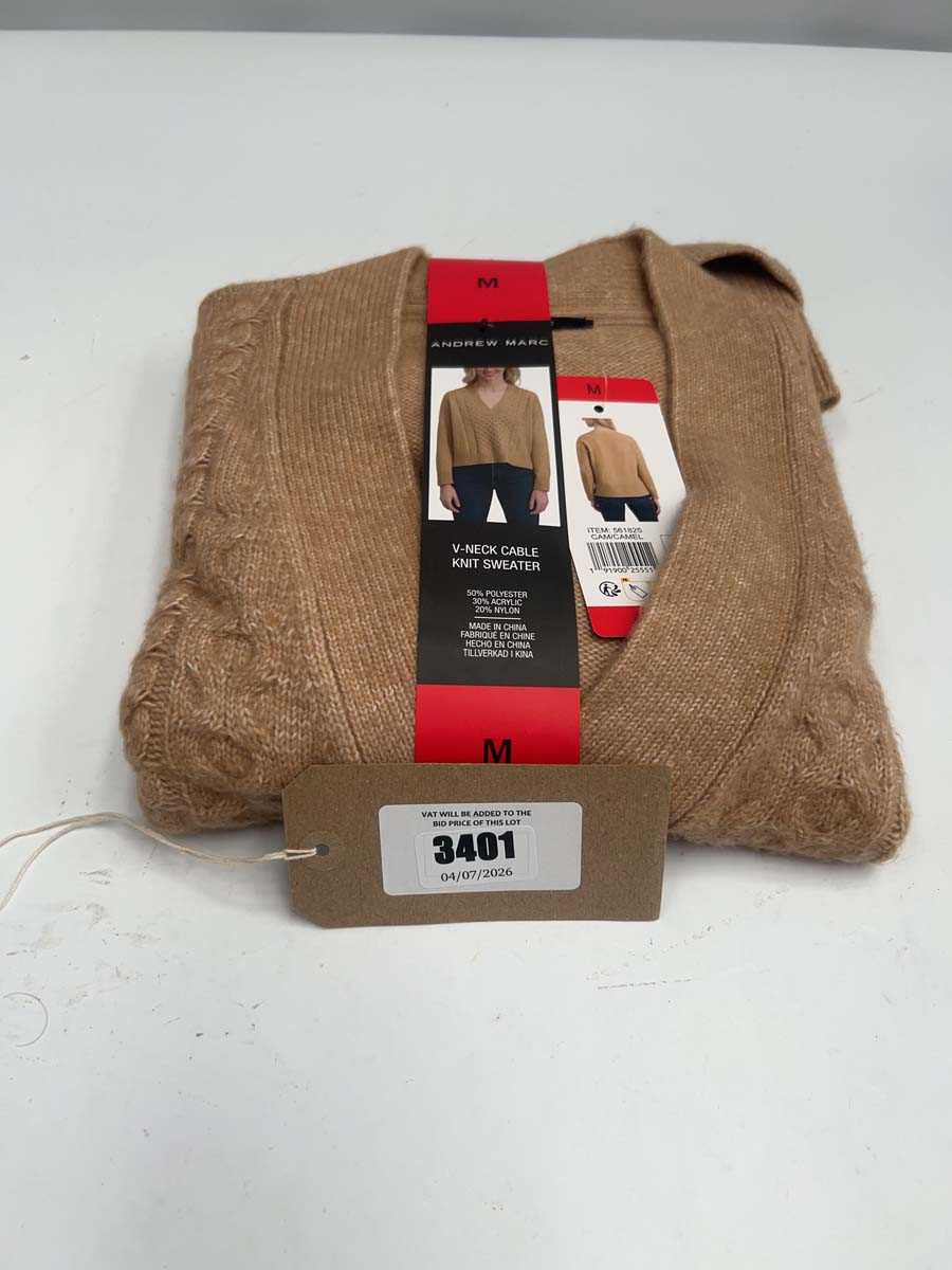 Lot 3401 - 13x brown Andrew Marc jumpers