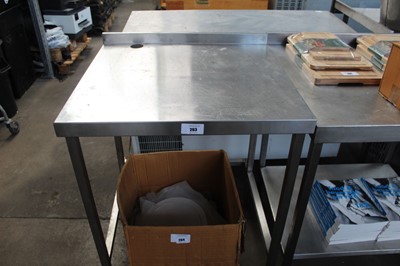 Lot 263 - 75cm stainless steel preparation table