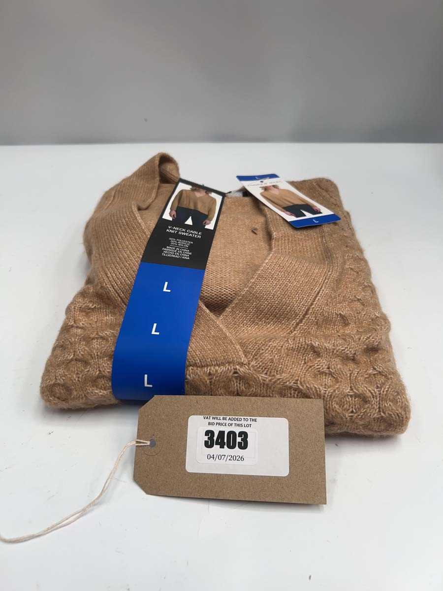Lot 3403 - 13x brown Andrew Marc jumpers