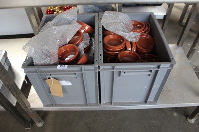 Lot 274 - Two boxes containing tapas type dishes