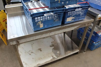 Lot 281 - 120cm stainless steel preparation table with...