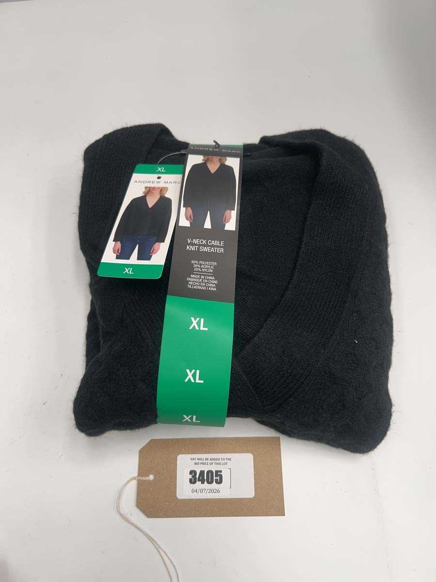 Lot 3405 - 13x black Andrew Marc jumpers