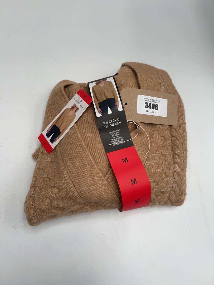 Lot 3406 - 13x brown Andrew Marc jumpers