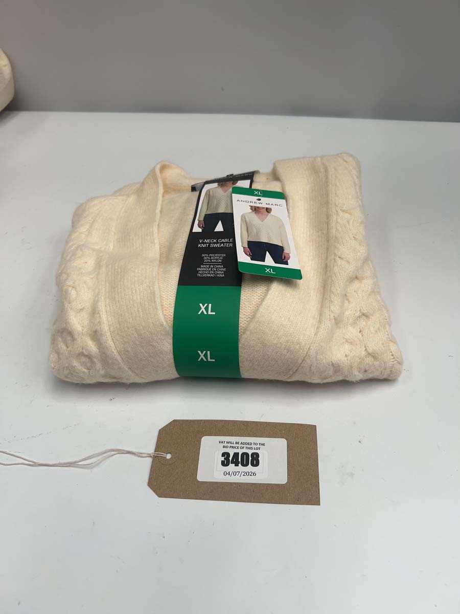 Lot 3408 - 14x cream Andrew Marc jumpers