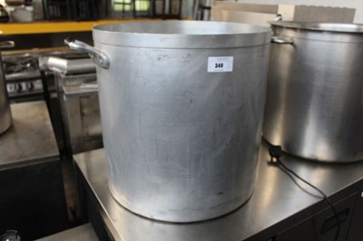Lot 349 - 49cm diameter aluminium cook pot with 2 handles