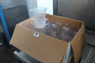 Lot 354 - Box of plastic jugs