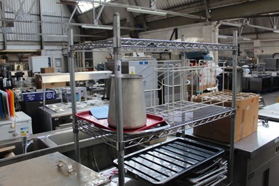 Lot 356 - 90cm 4 tier pot rack