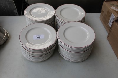 Lot 365 - Approx. 80 Churchill 22cm plates with red rims