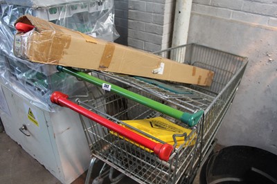 Lot 303 - 2x shopping trolleys, 2x wet floor signs and a...