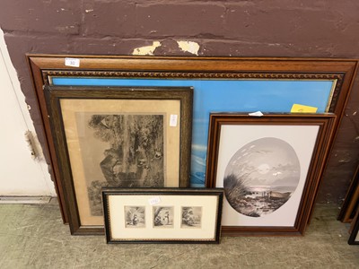 Lot 30 - Four engravings/prints to include aircraft,...