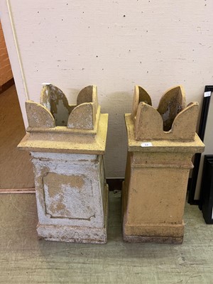 Lot 32 - A pair of chimney pot planters