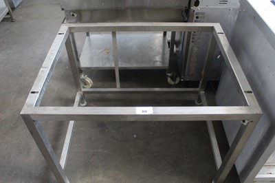 Lot 315 - 95cm stainless steel low-level frame