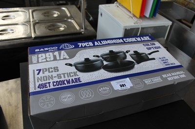Lot 391 - Basoo 7 piece non-stick pan set