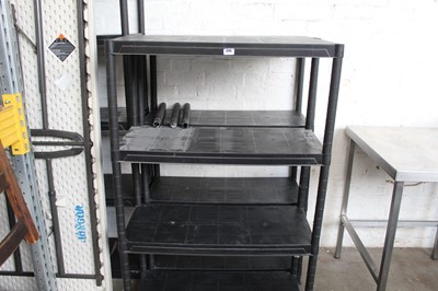 Lot 396 - 3 plastic storage racks