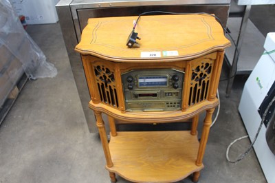 Lot 320 - 3 CD changer vintage looking music system