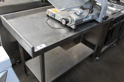 Lot 322 - 120cm stainless steel preparation table with...