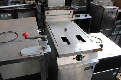Lot 414 - 40cm gas Falcon single tank fryer with...