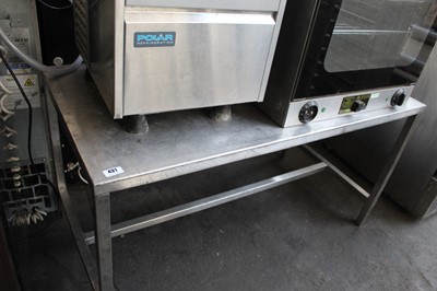 Lot 431 - 120cm stainless low level stand