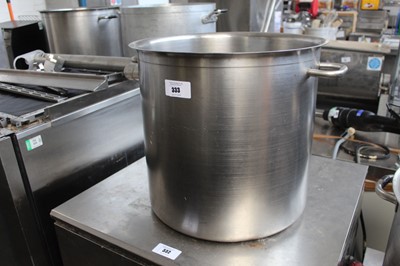Lot 333 - Tall 49cm diameter twin-handled cooking pot