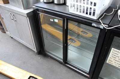 Lot 444 - 90cm under counter 2 door display fridge