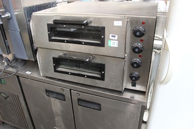 Lot 449 - 65cm electric twin deck pizza oven