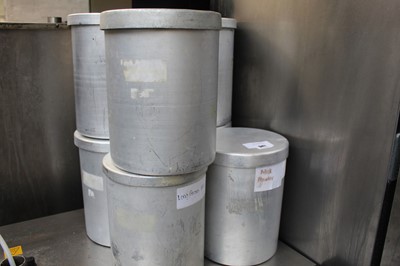 Lot 341 - 7x aluminium ingredients cannisters with lids